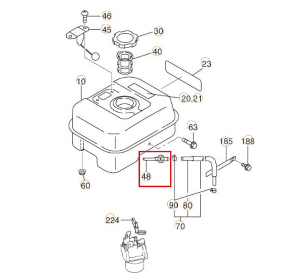 Proline® Fuel Tank Union For Subaru Robin EX13 EX17 EX21 EX27 X50-51200-20