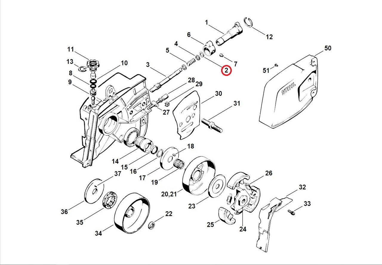 Proline® Oil Pump O-ring  For Stihl 075, 076,  041, 041AV Farm Boss  9646 945 0340 Viton - 0