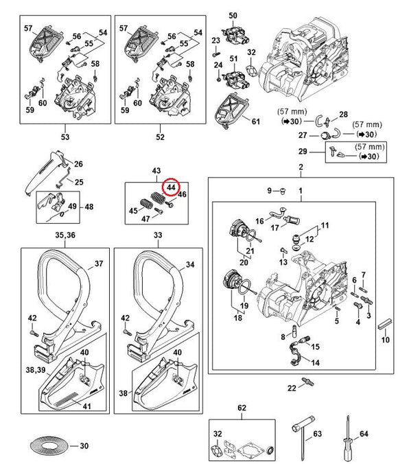 Proline® Large AV Buffer Spring For Stihl MS162 MS172 MS182 MS212 0000 791 3107