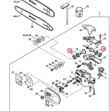 Proline® Gear Head Box Bearing Rebuild Kit For Stihl HT101 HT102 HT103 HT132 HT133 Pole Saw - 0