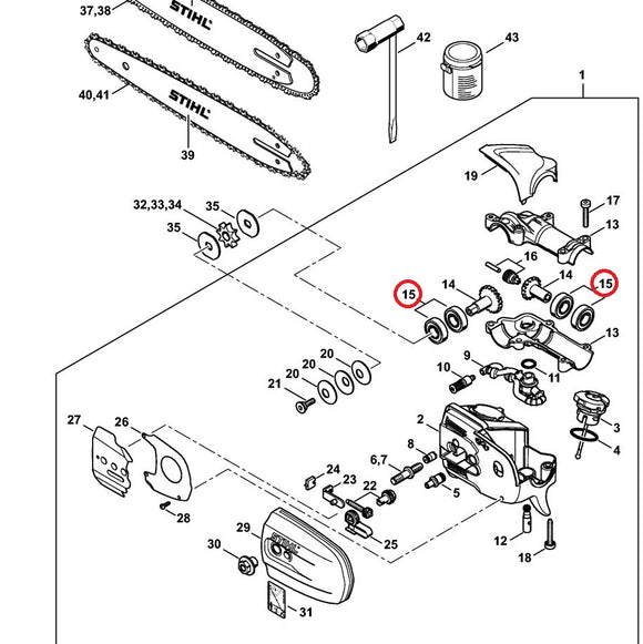 Proline® Gear Head Box Bearing Rebuild Kit For Stihl HT101 HT102 HT103 HT132 HT133 Pole Saw