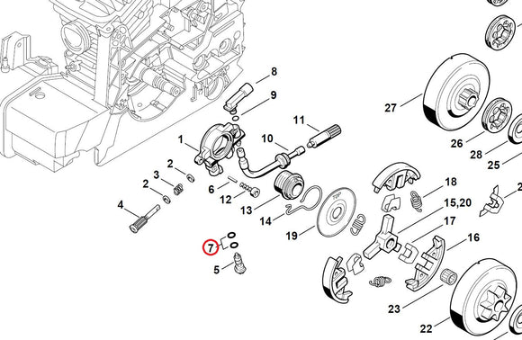 Proline® Oil Pump Adjuster O-ring 4x2 Set For Stihl 9646 945 0160