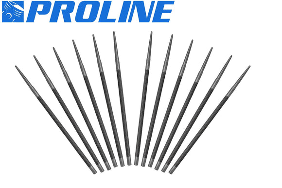 Proline® Premium Round Chainsaw Files 5/32" 4.0mm 12-Pack for 3/8" LP 1/4" Chain