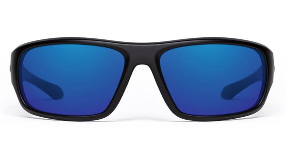  NINES® Polarized Sunglasses Apache Black | Blue Mirror Glass Lens AP014-G 