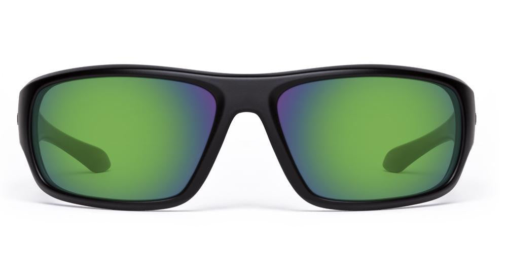  NINES® Polarized Sunglasses Apache Black | Green Mirror Glass Lens AP015-G  