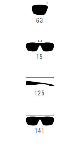  NINES® Polarized Sunglasses Powell Black | Blue Mirror Lens PL013-P  