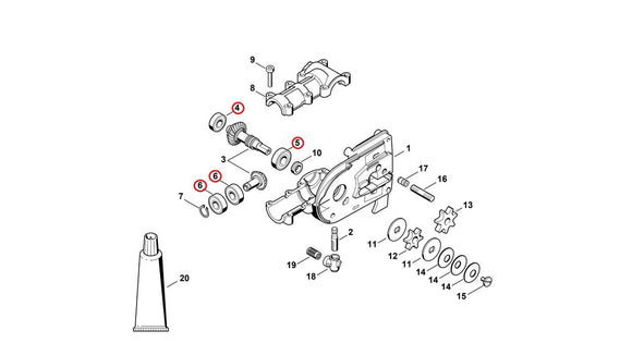  Proline® Gear Head Box Bearing Rebuild Kit For Stihl HT100 HT101 Pole Saw  