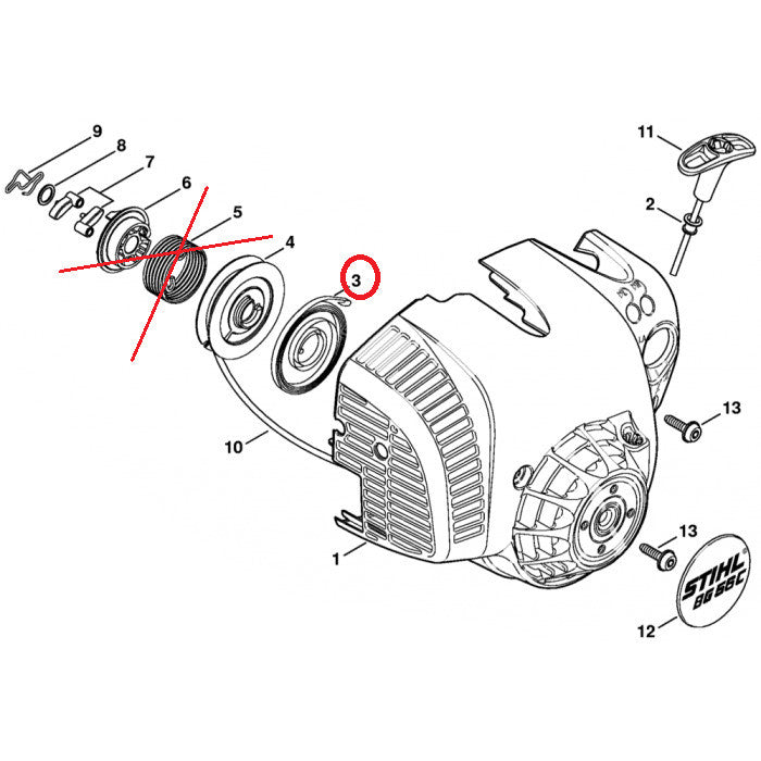  Proline® Starter Rewind Spring For Stihl BG56 BG66 BG86 HS46 HS81 4237 190 0600 