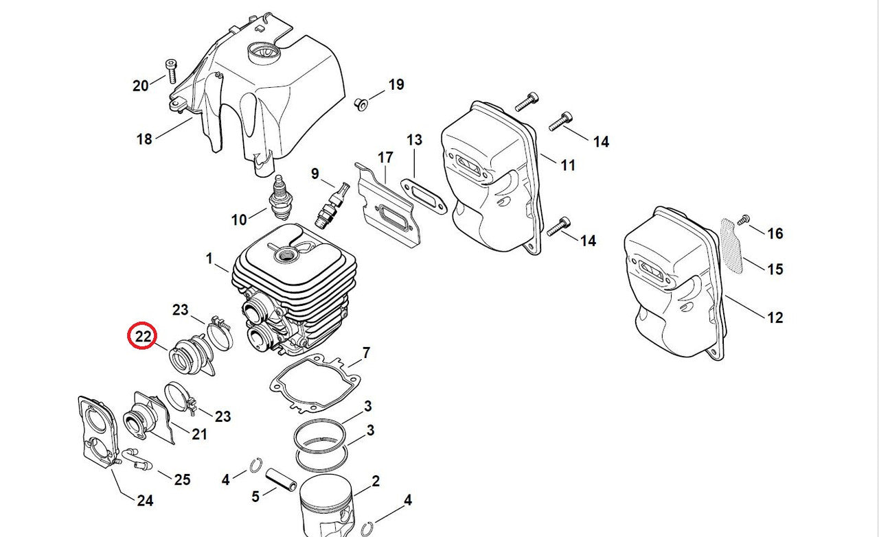 Proline® Carburetor Intake Manifold For Stihl TS410 TS420 4238 141 2202 - 0